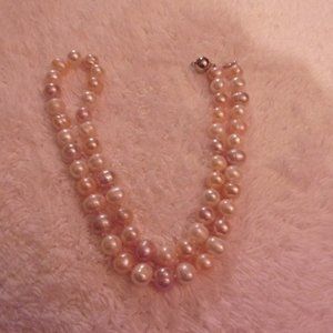24" Multi-Colored Freshwater Pearls 10-11 mm Rhodium Over Sterling Clasp NWB